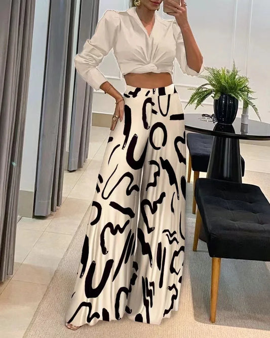 Elegant Autumn Wide Leg Pants